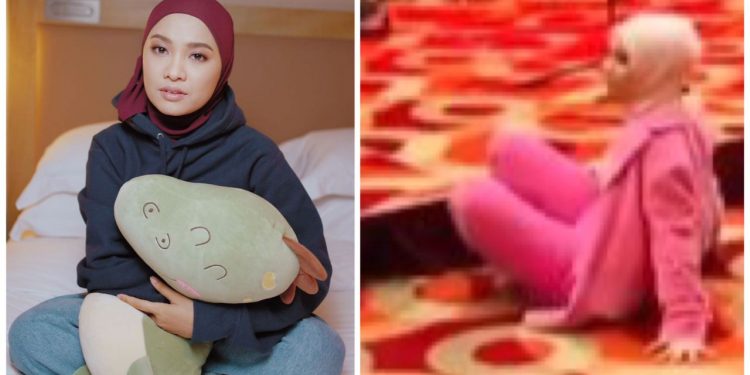 “Alamak, Aibnya!”- Terpelecok Tepi Pentas, Nabila Razali Sempat Ucap Selamat Tahun Baharu