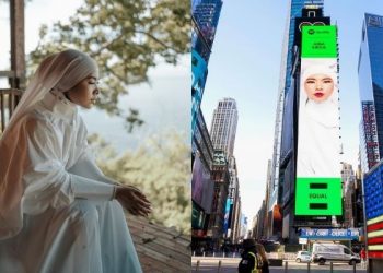 Seorang Demi Seorang, Kini Wajah Aina Abdul Pula Hiasi Billboard Gergasi Di New York