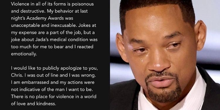 Isu Tampar Di Pentas Oscar, Will Smith Akhirnya Mohon Maaf Kepada Chris Rock