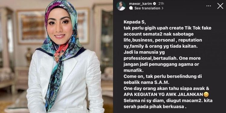 “Jangan Jadi Munafik!” – Serik Difitnah, Mawar Karim Beri Amaran Keras Kepada SAM