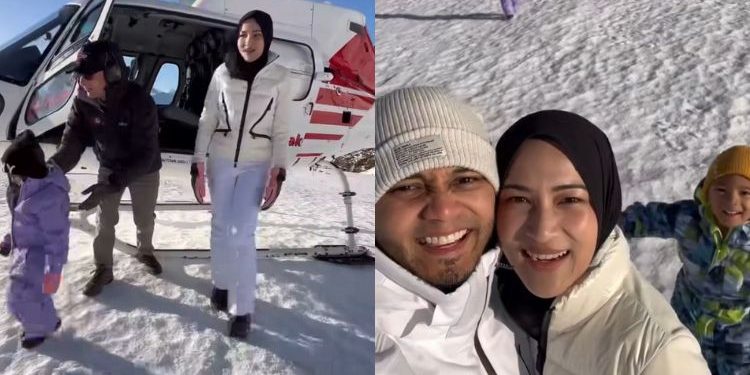 Percutian Keluarga Hairul Dan Hanis Menaiki Helikopter Di Pergunungan Salji Dicemburui Ramai