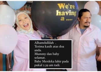 Mona Allen Dan Pekin Ibrahim Sambut Bayi Merdeka – “Terima Kasih Atas Doa Anda”