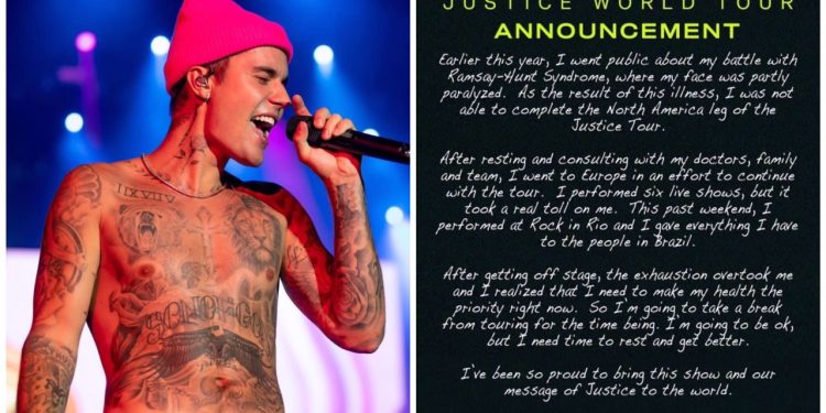 Selepas 6 Persembahan, Konsert Justin Bieber Ditunda – “Saya Perlu Utamakan Kesihatan”