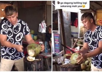 Ruri Repvblik Buang Rasa Malu Jual Air Kelapa Di Tepi Jalan Demi Tampung Pendapatan