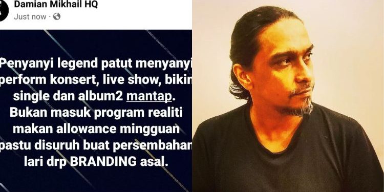 “Penyanyi Legend Patutnya Bikin Konsert, Bukan Masuk Program Realiti” – Damian Mikhail