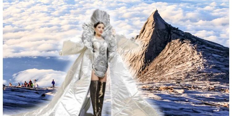 [V] Hatta Dolmat ‘Sarungkan’ Gunung Kinabalu Di Tubuh Miss Universe Menjadi Kostum Nasional