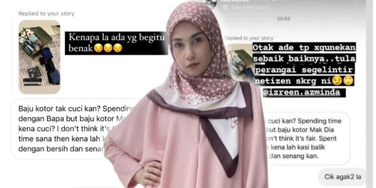 Dituduh Malas Cuci Baju Anak Tiri, Izreen Tibai Netizen – “Benak Gini Memang Patut Bantai!”