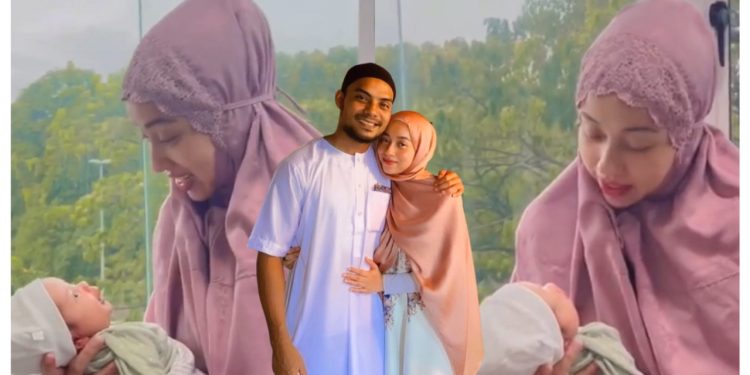 [V] Genap Setahun Berkahwin,  Oktovia Selamat Lahirkan Bayi –  “Hadiah Termahal Saya Dan Suami”