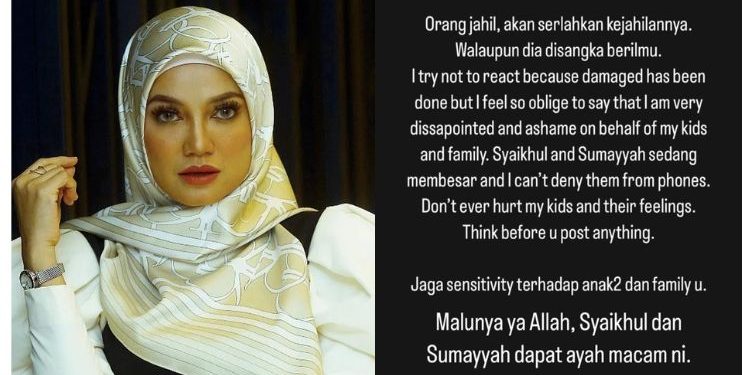 “Fikir Dulu Sebelum Post, Malu Syaikhul dan Sumayyah Dapat Ayah Macam Ni…” – Puteri Sarah Selar Syamsul Yusof