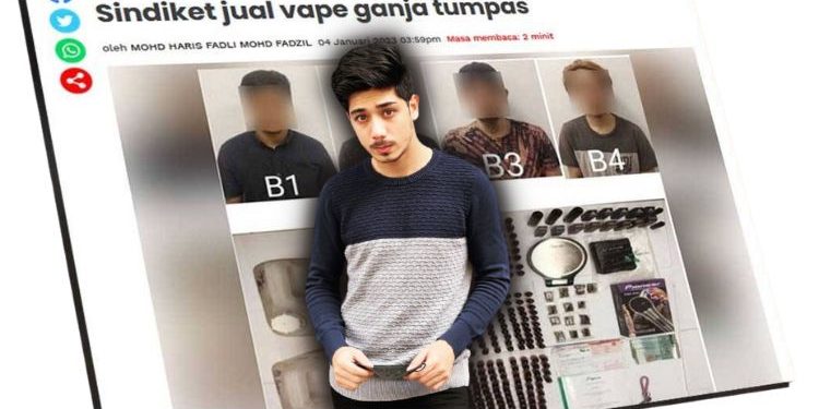 Kantoi Edar Ganja Dalam Kedai Vape, Pelakon Bersama Tiga Rakan Berdepan Hukuman Mati