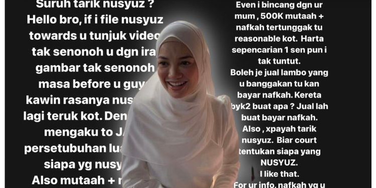 “If I Tunjuk Video Tak Senonoh You Dengan Ira Kazar, Siapa Yang Nusyuz?” – Bidas Puteri Sarah