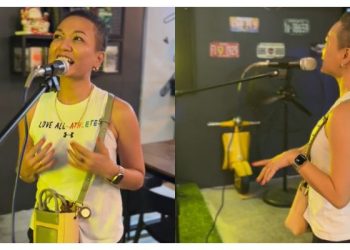 [V] Pakai Singlet Nyanyi Di Kafe, Netizen Dakwa Nampak Sesuatu Di Atas Bahu Atilia Haron