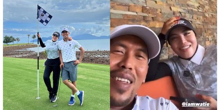 [V] “Memang Pertama Kali, Yang ‘Nice’ Tu Orang Lain…” – Shuib, Watie Nafi Pernah Main Golf Bersama Sebelum Kahwin