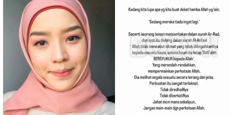Lama Diam, Nonny Nadirah Tiba-tiba Muncul Dengan Hantaran Penuh Tanda Tanya – “Perbuatan Itu Sangat Terlaknat”