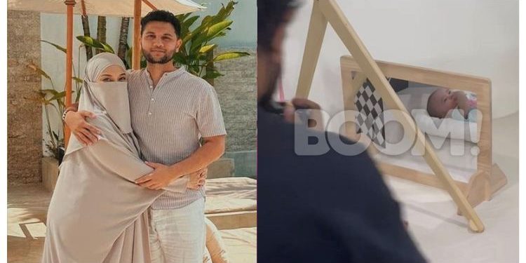 Wajah Anak Kedua Neelofa Terpantul Dicermin, Walaupun Nampak Tak Nampak Tapi Level Comel Dia…