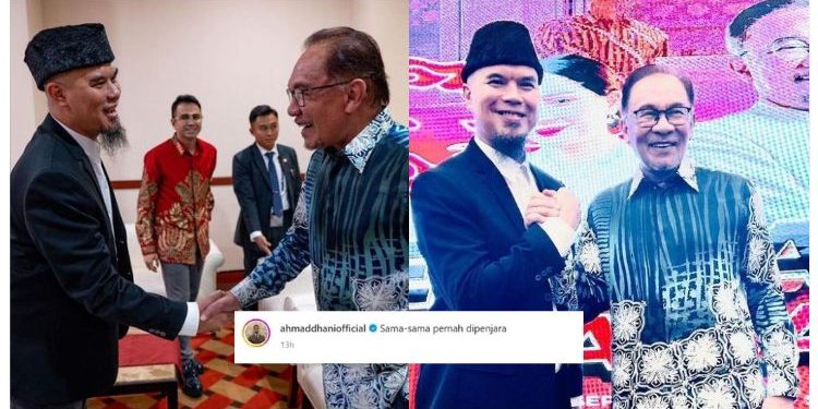 “Sama-sama Pernah Dipenjara” – Kapsyen Ahmad Dhani Pada Foto Bersama PM Anwar Jadi Perhatian