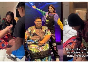 [V] Jaga Abang OKU, Siti Jamumall Dipuji Netizen – “Respect! Lebih Baik Jaga Abang Daripada Suami Biawak Hidup!”