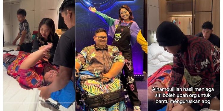 [V] Jaga Abang OKU, Siti Jamumall Dipuji Netizen – “Respect! Lebih Baik Jaga Abang Daripada Suami Biawak Hidup!”