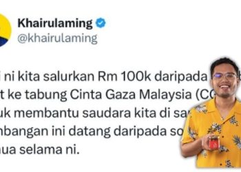 Khairul Aming Salur RM100,000 Ke Tabung Cinta Gaza – “Ini Baru Betul Menderma…”