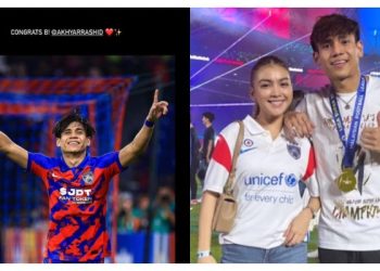 “Congrats B!” – Akhyar Rashid Jaring Gol Kemenangan, Eyka Farhana Ucap Tahniah