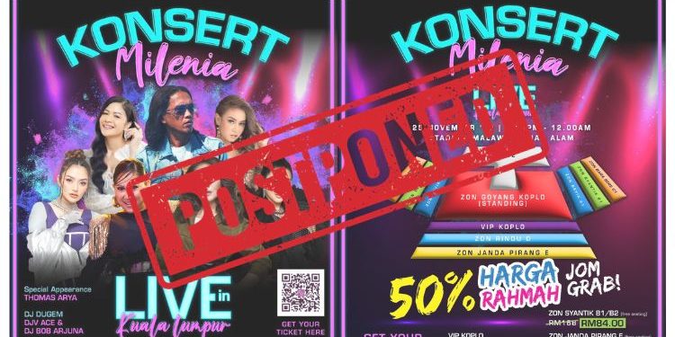 Hormati Konflik Palestin-Israel, Konsert Milenia Ditunda Lagi