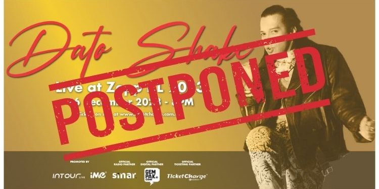 Konsert Dato Shake Kuala Lumpur Ditunda