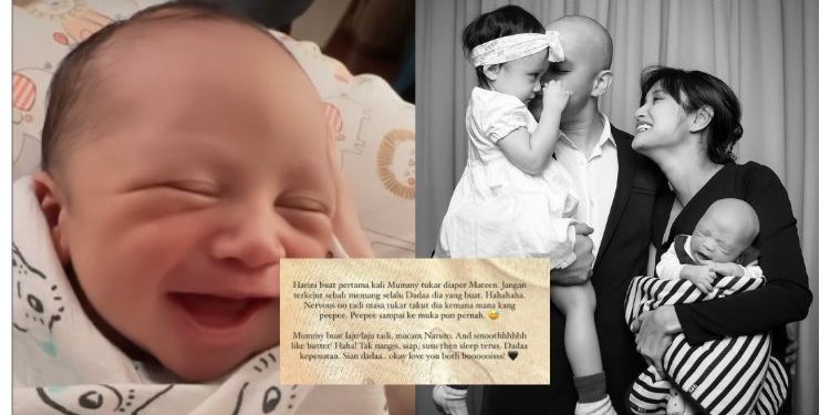 Pertama Kali Tukar Lampin Anak Kedua, Ayda Jebat Akui Kekok – “Jangan Terkejut Sebab Memang Selalu Bapa Dia Yang Buat”