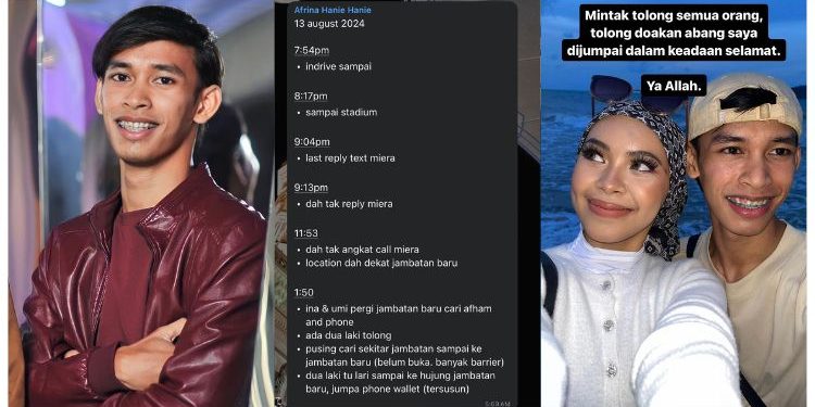 Abang Hilang Ketika Jogging, Aufahanie Mohon Doa Orang Ramai