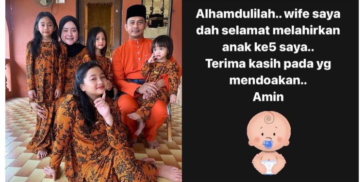 Fizz Fairuz & Almy Nadia Sambut Kelahiran Anak Kelima