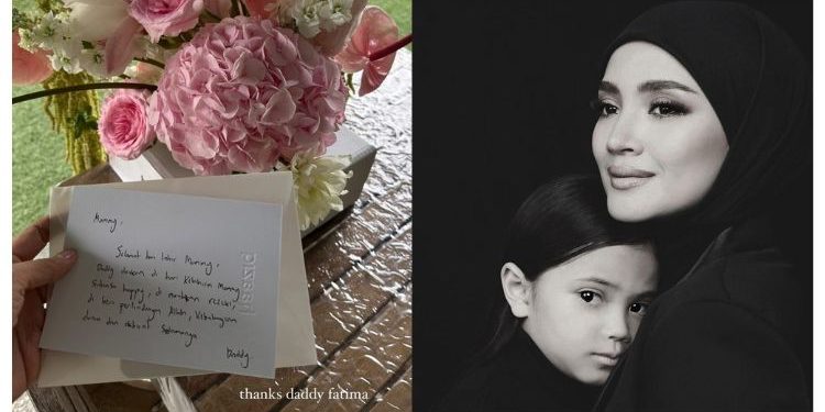 “Thanks Daddy Fatima” – Fazura Terima Jambangan Bunga Daripada Fattah Amin Sempena Hari Lahir