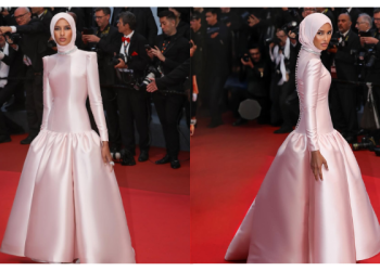 [V] Busana Rizman Ruzaini Serlahkan Keanggunan Rawdah Mohamed Di Cannes!