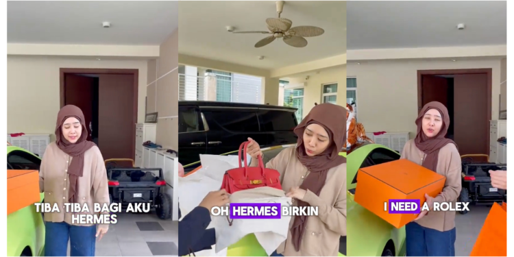 [V] “Tak Cukup, I Need A Rolex” – Opai Pujuk Fatin Afeefa Dengan Beg Hermes