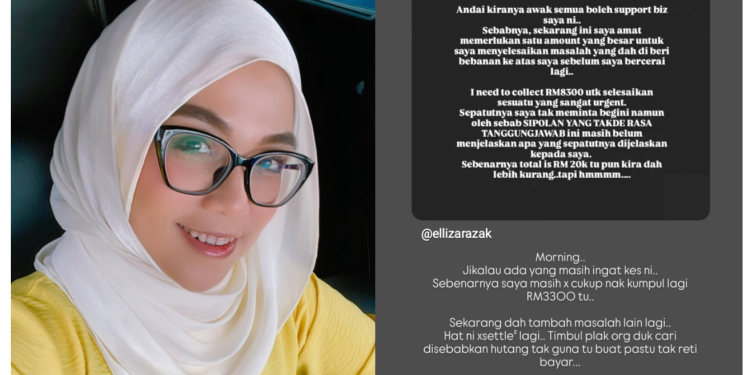 Elliza Razak Still Struggling To Clear Debt, Needs RM3,300 More