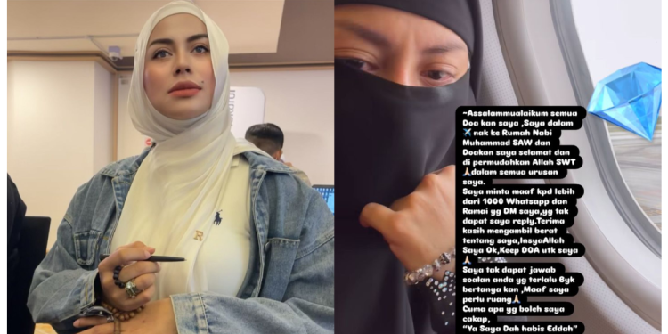 Habis Tempoh Idah, Rebecca Nur Al Islam Berangkat Tunai Umrah